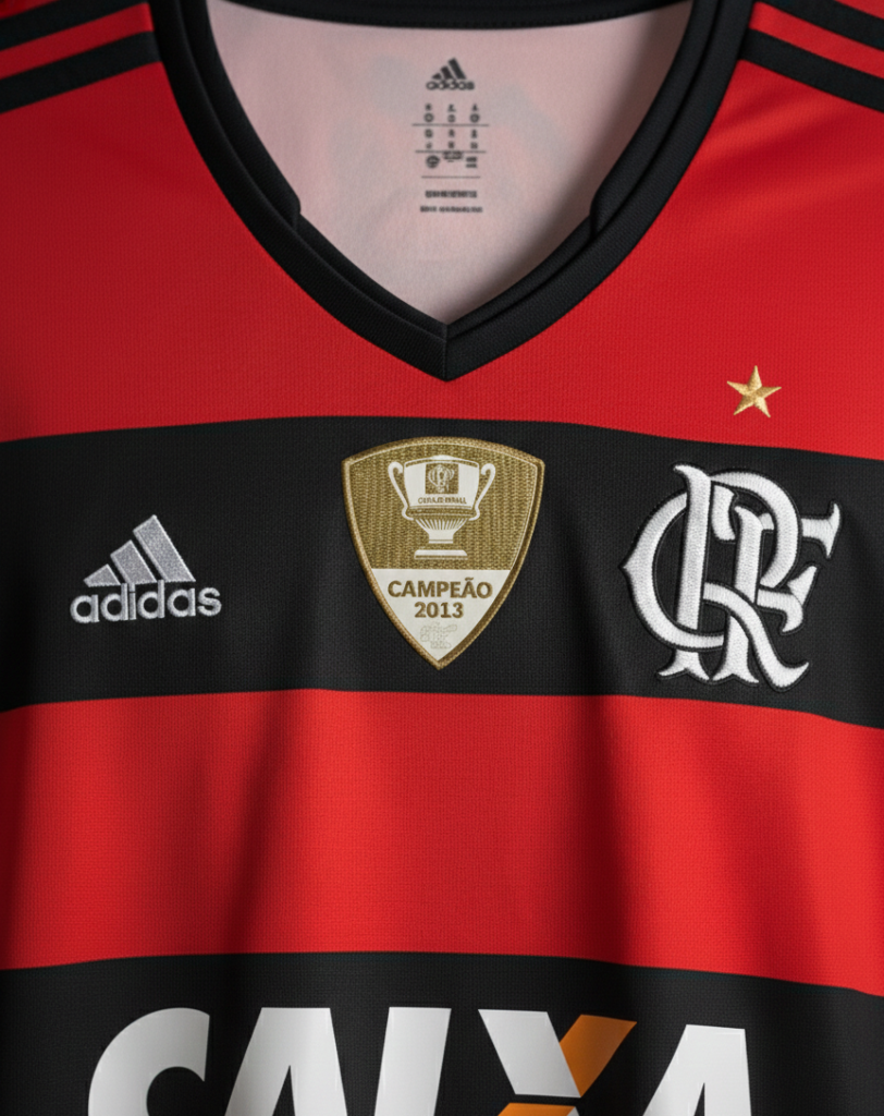 フラメンゴ2014コパ・ブラジル優勝バッジ付きホーム　胸拡大